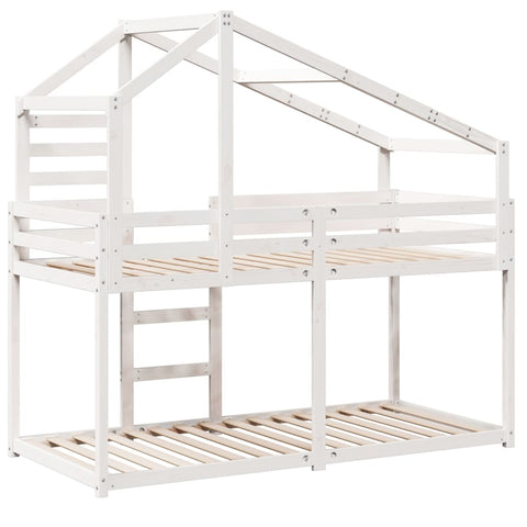 vidaXL Bunk Bed without Mattress White 90x200 cm Solid Wood Pine