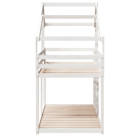 vidaXL Bunk Bed without Mattress White 90x190 cm Single Solid Wood Pine