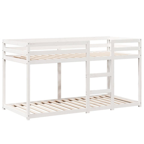 vidaXL Bunk Bed without Mattress White 90x190 cm Single Solid Wood Pine