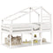 vidaXL High Sleeper Bed without Mattress White 80x200 cm Solid Wood Pine