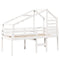 vidaXL High Sleeper Bed without Mattress White 80x200 cm Solid Wood Pine