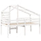 vidaXL High Sleeper Bed without Mattress White 80x200 cm Solid Wood Pine