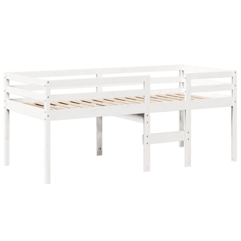 vidaXL High Sleeper Bed without Mattress White 80x200 cm Solid Wood Pine