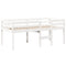 vidaXL High Sleeper Bed without Mattress White 80x200 cm Solid Wood Pine