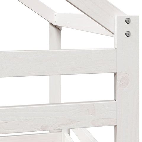 vidaXL High Sleeper Bed without Mattress White 80x200 cm Solid Wood Pine