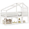 vidaXL High Sleeper Bed without Mattress White 90x200 cm Solid Wood Pine