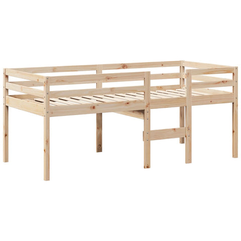 vidaXL High Sleeper Bed without Mattress 90x190 cm Single Solid Wood Pine