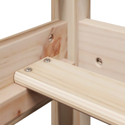 vidaXL High Sleeper Bed without Mattress 90x190 cm Single Solid Wood Pine