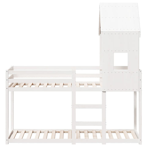 vidaXL Bunk Bed without Mattress White 80x200 cm Solid Wood Pine