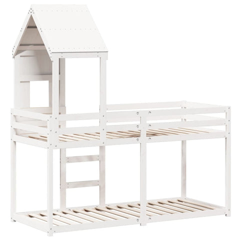 vidaXL Bunk Bed without Mattress White 80x200 cm Solid Wood Pine