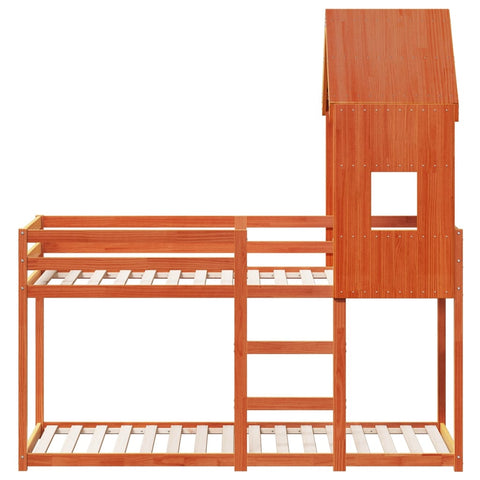 vidaXL Bunk Bed without Mattress Wax Brown 90x200 cm Solid Wood Pine