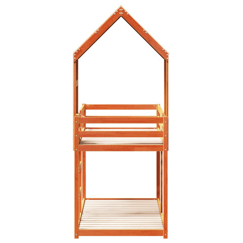 vidaXL Bunk Bed without Mattress Wax Brown 90x200 cm Solid Wood Pine