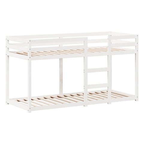 vidaXL Bunk Bed without Mattress White 75x190 cm Small Single Solid Wood Pine