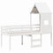 vidaXL High Sleeper Bed without Mattress White 80x200 cm Solid Wood Pine