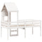 vidaXL High Sleeper Bed without Mattress White 80x200 cm Solid Wood Pine