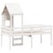 vidaXL High Sleeper Bed without Mattress White 90x200 cm Solid Wood Pine