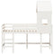 vidaXL Loft Bed with Ladder and Roof without Mattress White 80x200 cm