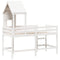 vidaXL Loft Bed with Ladder and Roof without Mattress White 80x200 cm