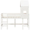 vidaXL Loft Bed with Ladder and Roof without Mattress White 90x200 cm
