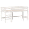 vidaXL Loft Bed with Ladder and Roof without Mattress White 90x200 cm