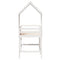 vidaXL Loft Bed with Ladder and Roof without Mattress White 90x200 cm