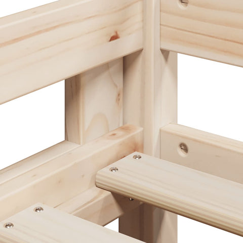 vidaXL Loft Bed with Ladder and Roof without Mattress 90x190 cm Single