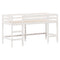 vidaXL Loft Bed with Ladder and Roof without Mattress White 90x190 cm Single