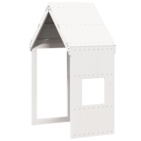 vidaXL Loft Bed with Ladder and Roof without Mattress White 90x190 cm Single