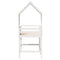 vidaXL Loft Bed with Ladder and Roof without Mattress White 90x190 cm Single