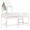 vidaXL Loft Bed with Ladder and Roof without Mattress White 90x190 cm Single