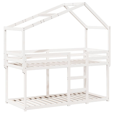 vidaXL Bunk Bed without Mattress White 80x200 cm Solid Wood Pine