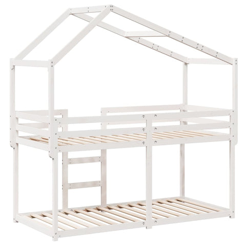 vidaXL Bunk Bed without Mattress White 80x200 cm Solid Wood Pine