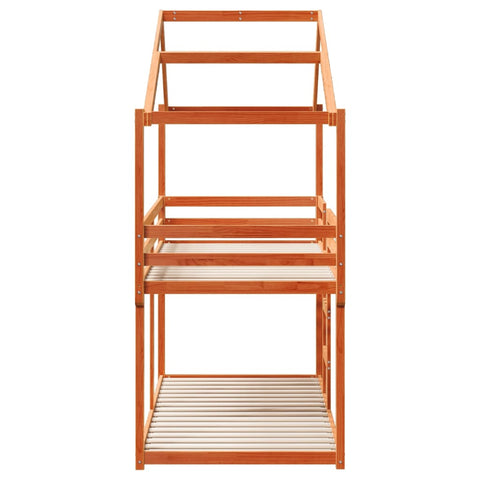 vidaXL Bunk Bed without Mattress Wax Brown 80x200 cm Solid Wood Pine