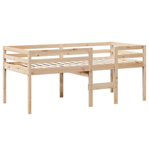 vidaXL High Sleeper Bed without Mattress 90x200 cm Solid Wood Pine