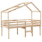 vidaXL High Sleeper Bed without Mattress 80x200 cm Solid Wood Pine