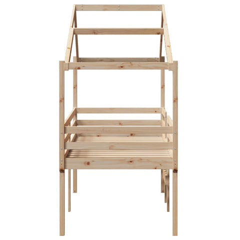 vidaXL High Sleeper Bed without Mattress 80x200 cm Solid Wood Pine