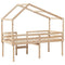 vidaXL High Sleeper Bed without Mattress 80x200 cm Solid Wood Pine