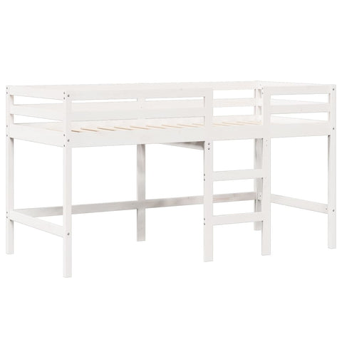 vidaXL High Sleeper Bed without Mattress White 80x200 cm Solid Wood Pine