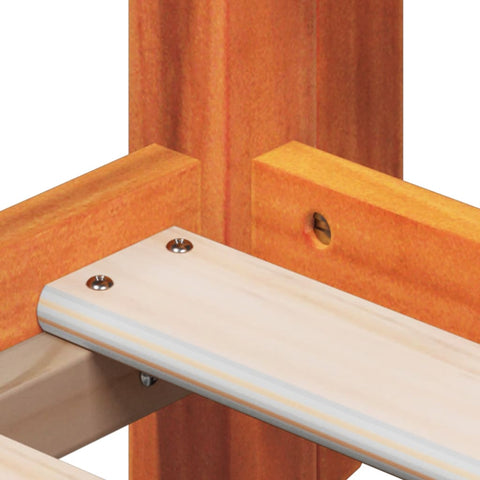 vidaXL High Sleeper Bed without Mattress Wax Brown 80x200 cm Solid Wood Pine