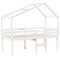 vidaXL High Sleeper Bed without Mattress White 90x190 cm Single Solid Wood Pine