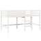 vidaXL High Sleeper Bed without Mattress White 90x190 cm Single Solid Wood Pine