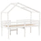 vidaXL High Sleeper Bed without Mattress White 90x190 cm Single Solid Wood Pine