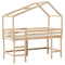 vidaXL Loft Bed with Ladder and Roof without Mattress 90x200 cm