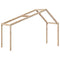 vidaXL Loft Bed with Ladder and Roof without Mattress 90x200 cm