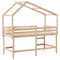 vidaXL Loft Bed with Ladder and Roof without Mattress 90x200 cm