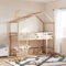 vidaXL Loft Bed with Ladder and Roof without Mattress 90x200 cm