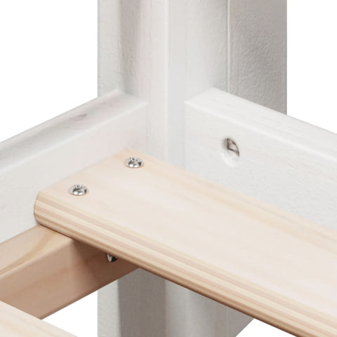 vidaXL Loft Bed with Ladder and Roof without Mattress White 90x200 cm