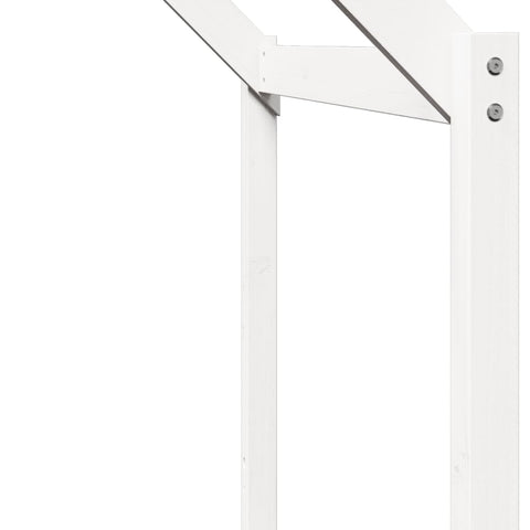 vidaXL Loft Bed with Ladder and Roof without Mattress White 90x200 cm