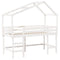 vidaXL Loft Bed with Ladder and Roof without Mattress White 80x200 cm