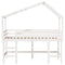 vidaXL Loft Bed with Ladder and Roof without Mattress White 90x190 cm Single